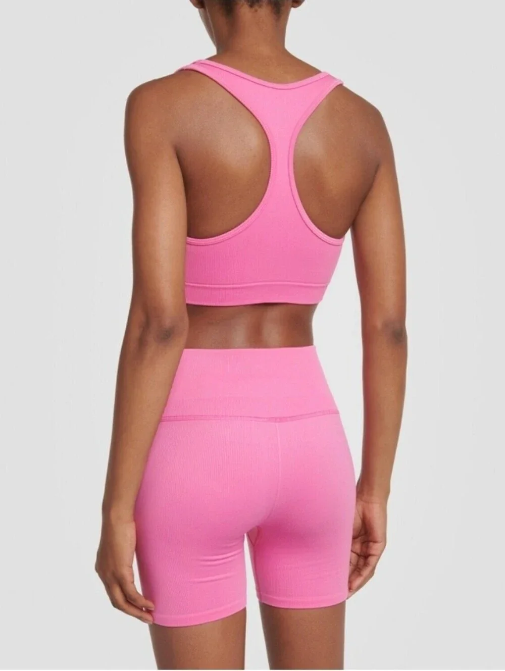 Alo Black Ribbed Racerback Sports Bra - Picture 7 of 7